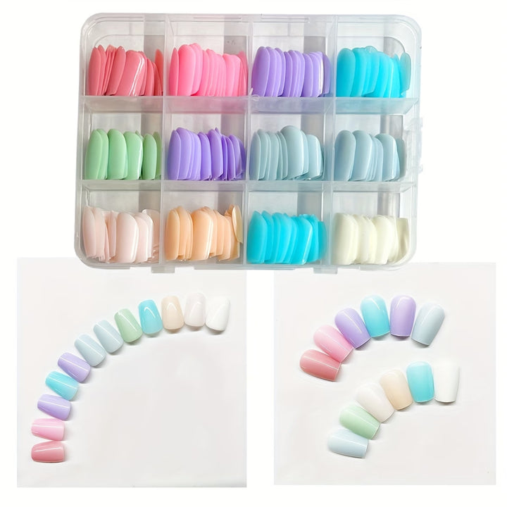 Press-On Nail Art Set with Assorted Shapes and Finishes Kalsten