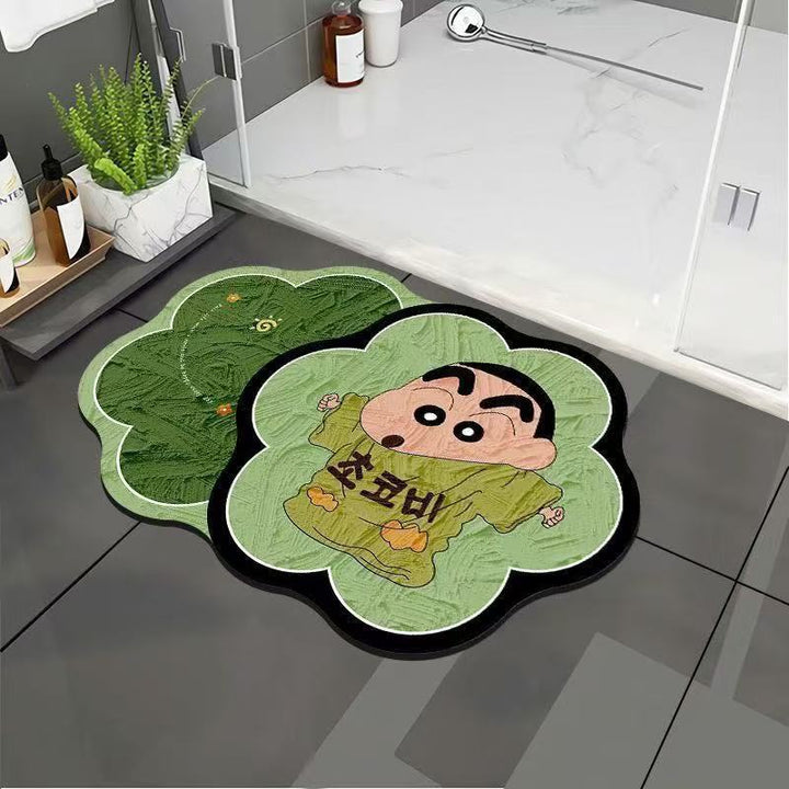 Cartoon-Themed Plush Bath Mat