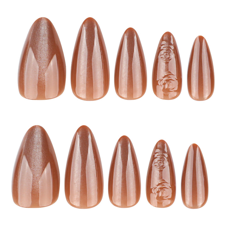 Artful rose nail art with shine Kalsten