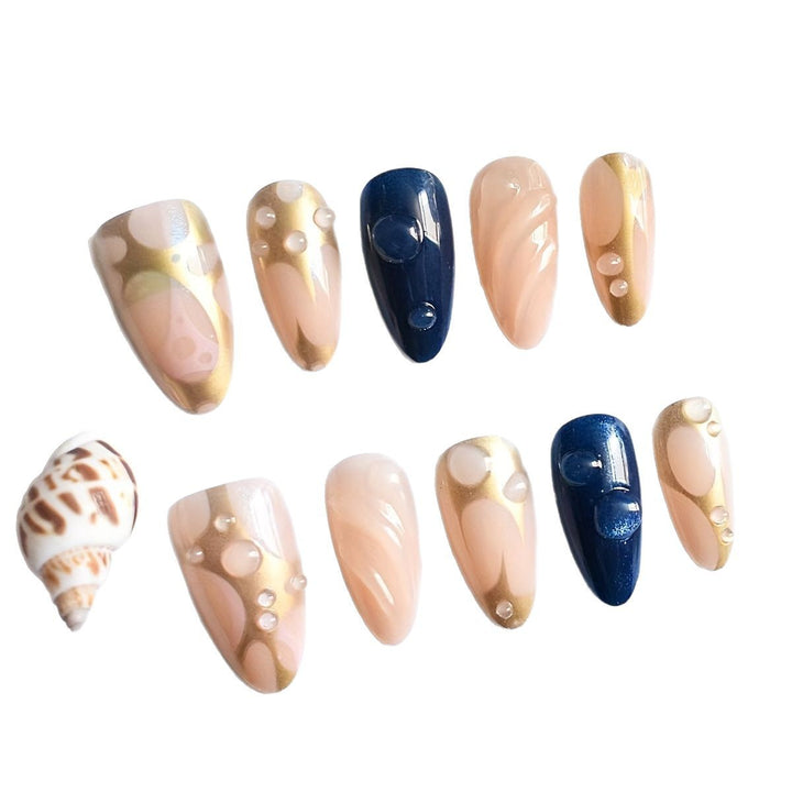 Romantic Floral Themed Press-On Nail Art Kalsten