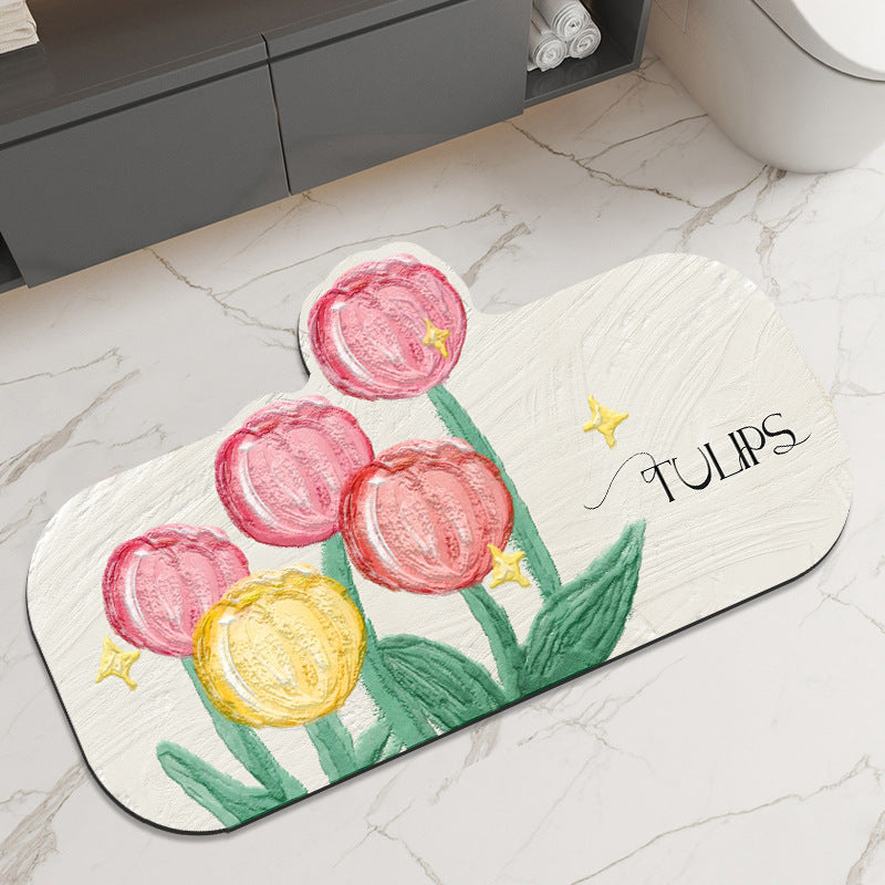 Decorative Floral Bath Mat