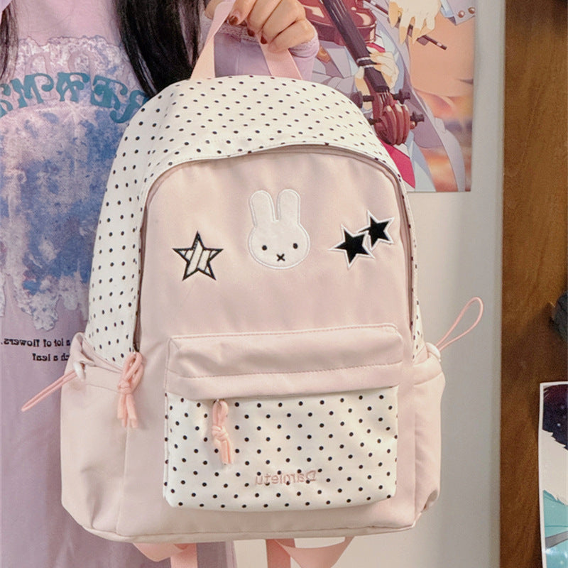 Cute Bunny-Embellished Backpack Kalsten