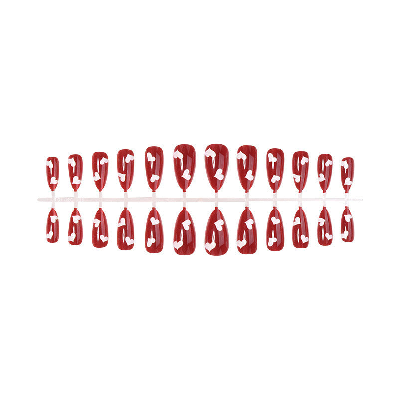 Heart Design Press-On Nail Set Kalsten
