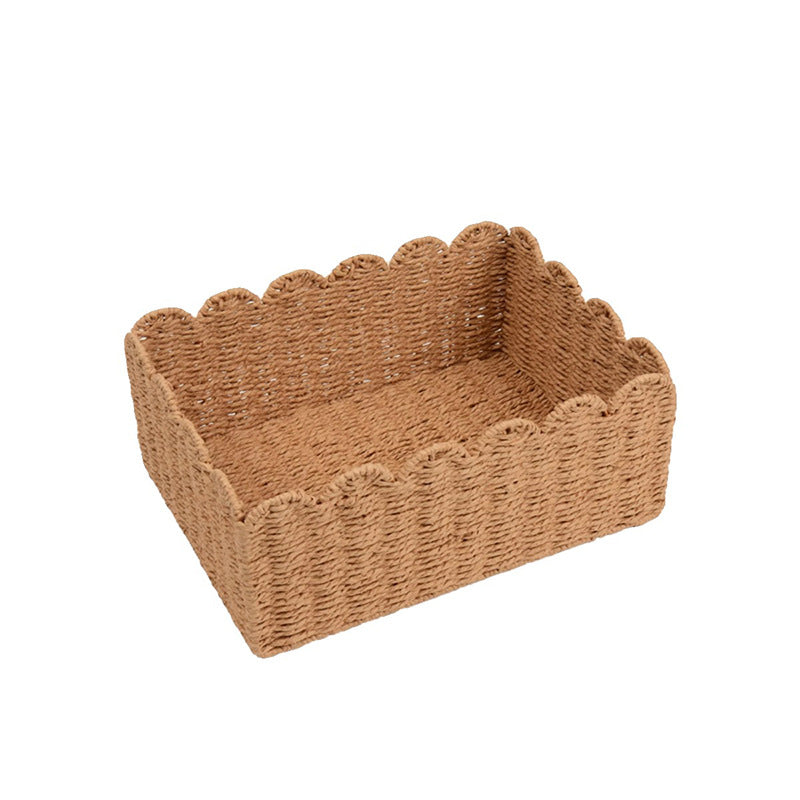 Handwoven storage basket with playful design Kalsten