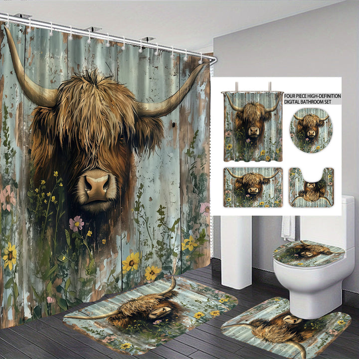 Cute Cow-Themed Digital Bathroom Set Kalsten