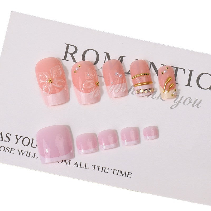 Premium French-Style Press-On Nail Set Kalsten
