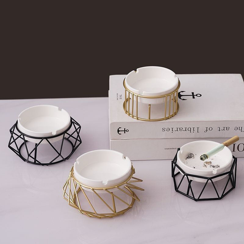 Geometric Wire Ashtray Holder