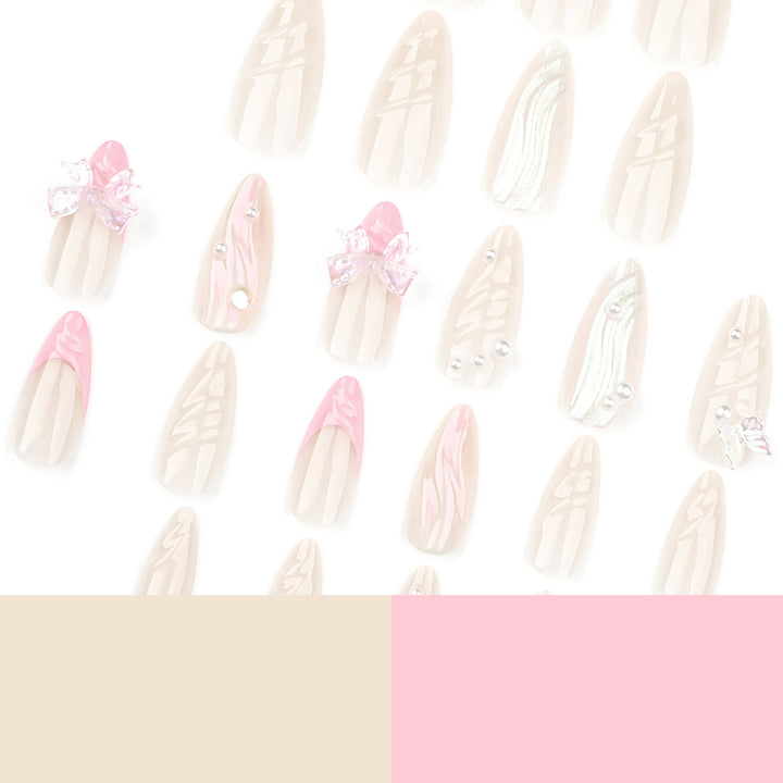 Artful stiletto nails with glitter and butterfly design Kalsten
