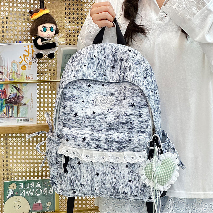 Cute Decorative Star-Embellished Backpack Kalsten