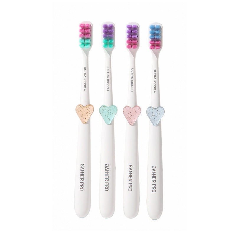 Heart-Accent Soft-Bristle Toothbrush Set Kalsten