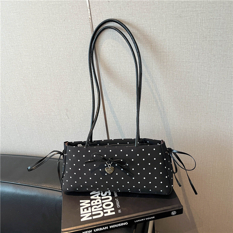Polka Dot Print Shoulder Bag
