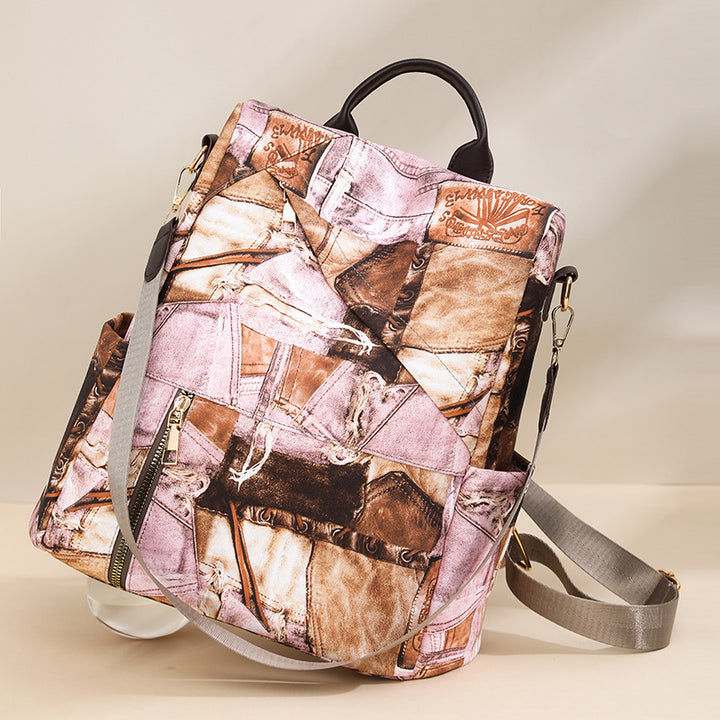 Artistic Patchrk Fabric Backpack Kalsten