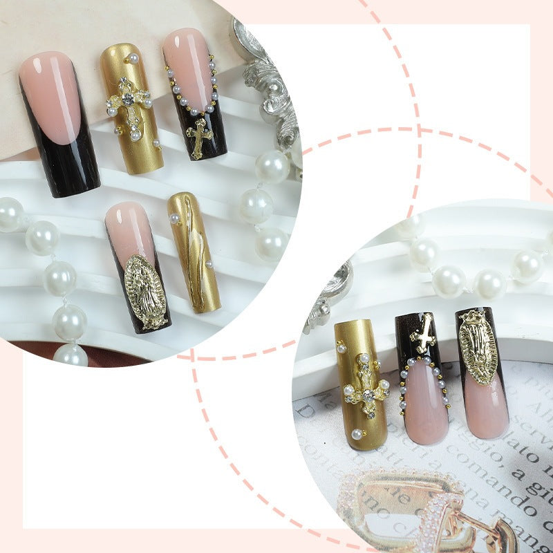 Artificial nail set with elegant glitter decorations and luxurious design Kalsten