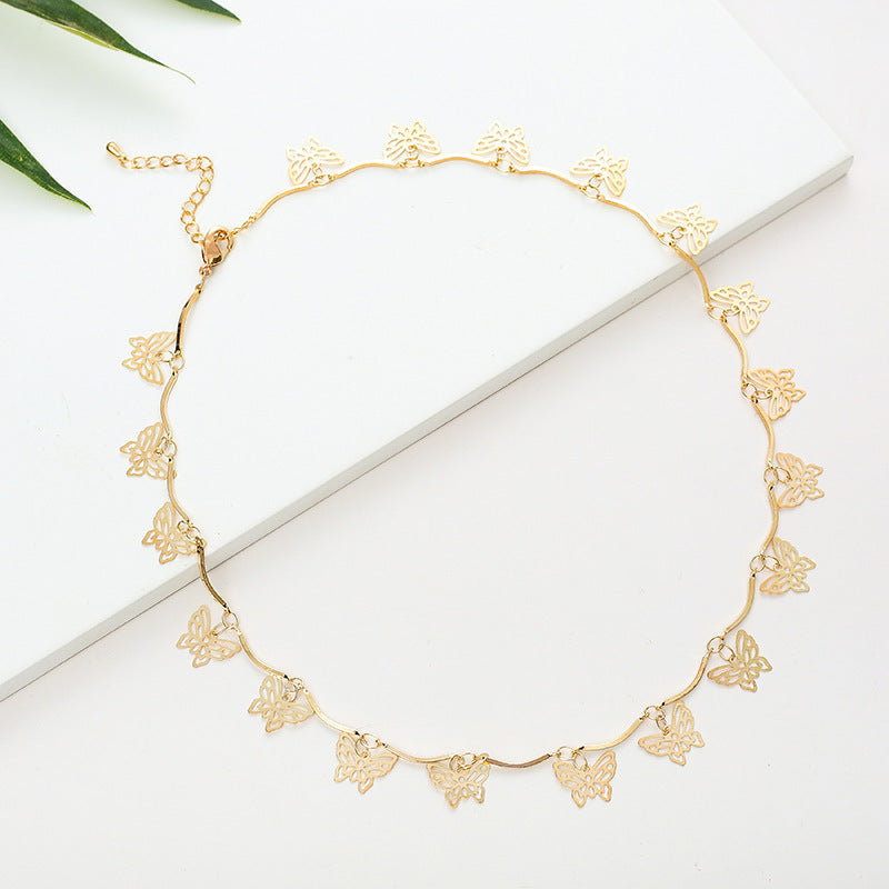 Butterfly Design Choker Necklace Kalsten