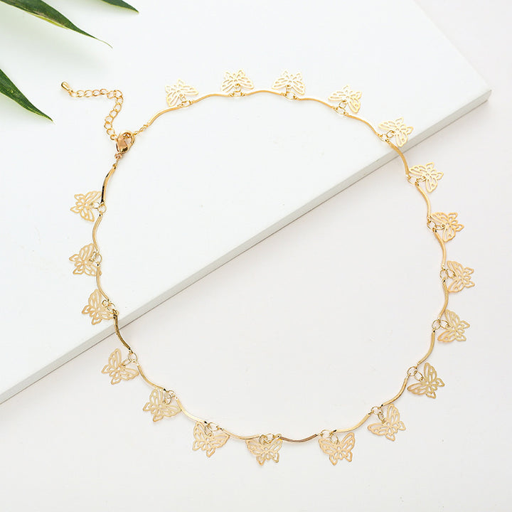 Butterfly Design Choker Necklace Kalsten