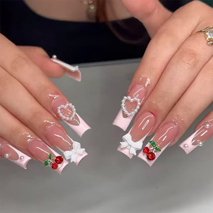 Decorative 3D Embellished Press-On Nail Set kalsten