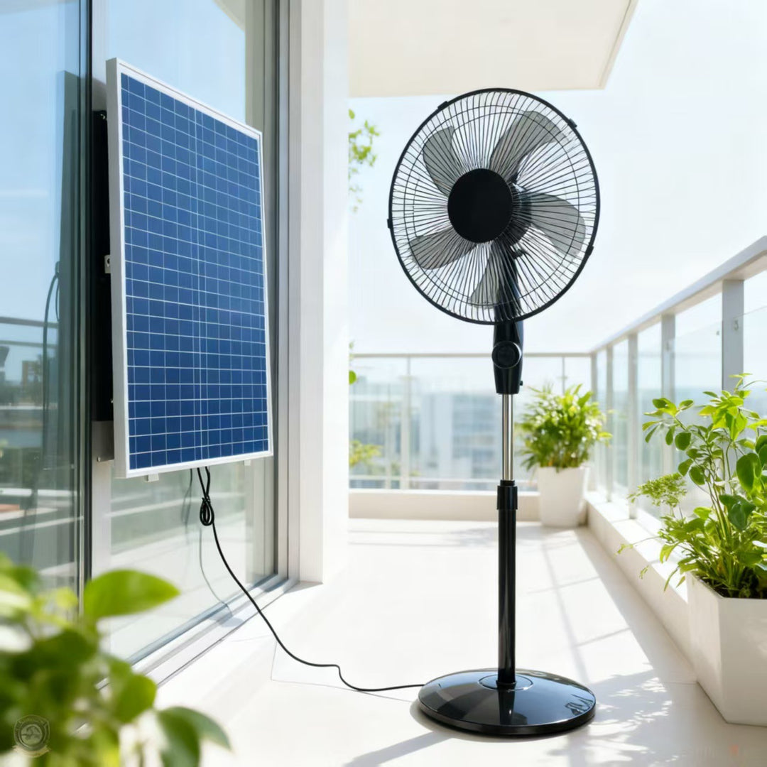 Ladies Solar Stand Fan Kalsten