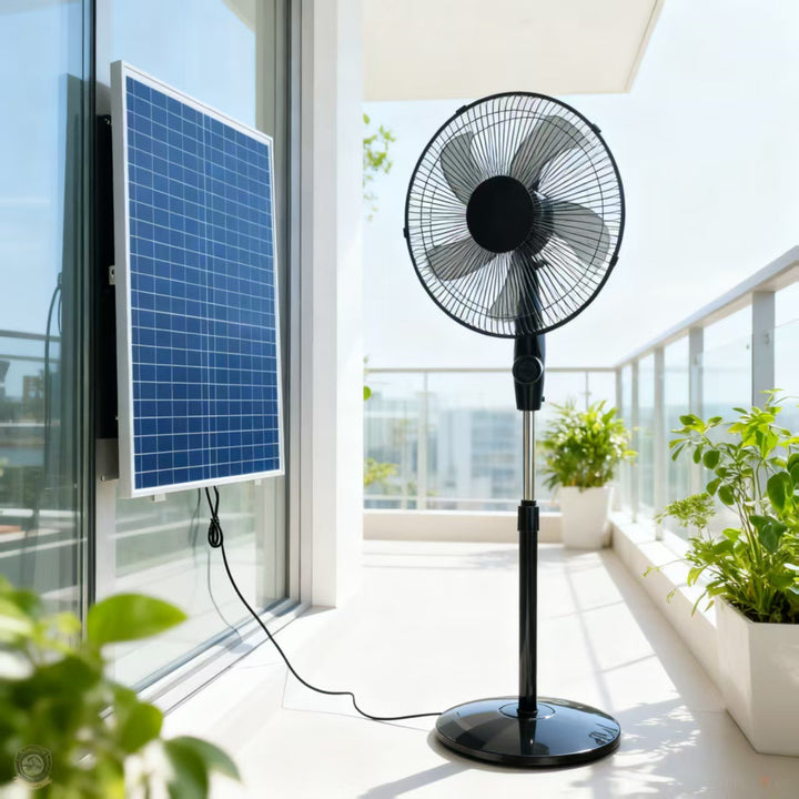 Ladies Solar Stand Fan Kalsten