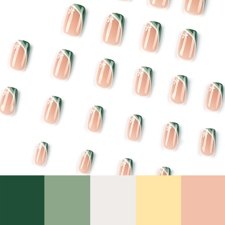 Artificial nails with floral design Kalsten