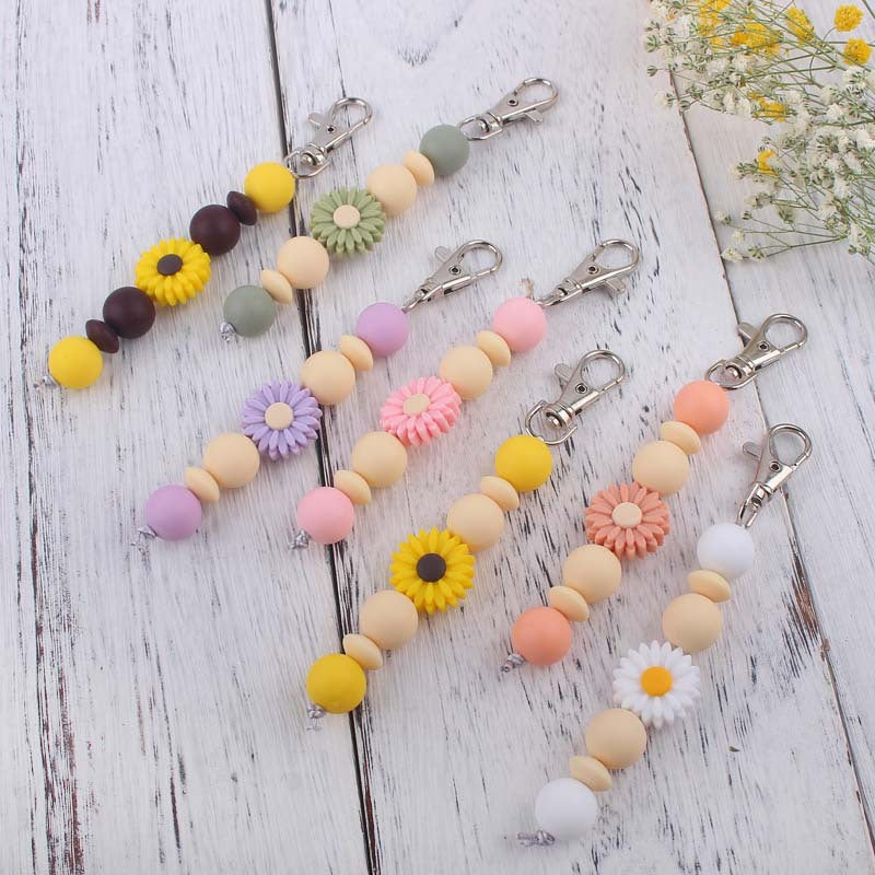 Decorative Silicone Beaded Keychain Holder Kalsten