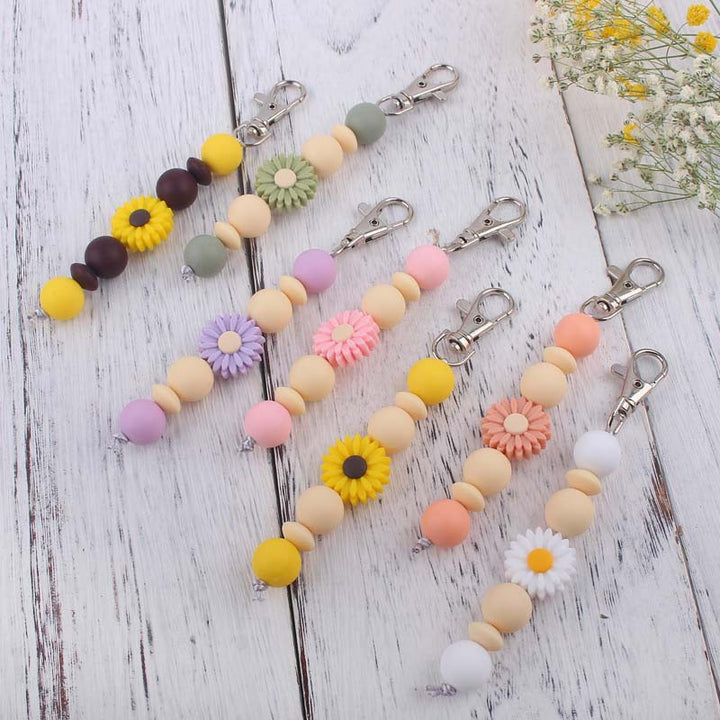 Decorative Silicone Beaded Keychain Holder Kalsten