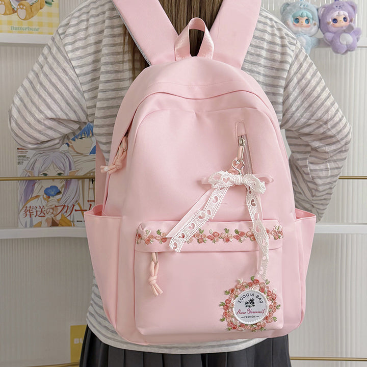 Embroidered Floral Backpack Kalsten
