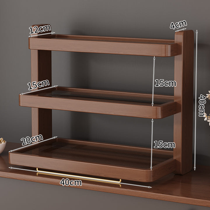 Wooden Tiered Storage Shelf Kalsten