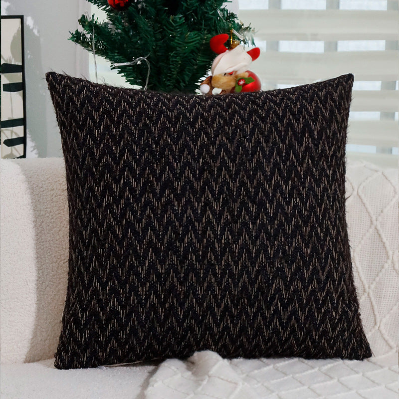 Rectangular Houndstooth Boucle Pillowcase with textured weave appearance and fine linen touch Kalsten