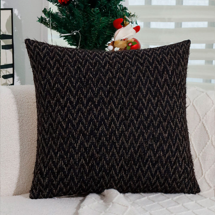 Rectangular Houndstooth Boucle Pillowcase with textured weave appearance and fine linen touch Kalsten