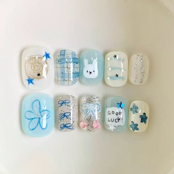 Creative Themed Press-On Nail Art Set Kalsten