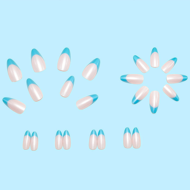 Artificial nails with elegant gradient color and lace design Kalsten