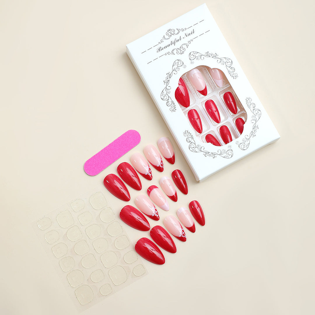 Acrylic nail set with gradient and elegant accents Kalsten