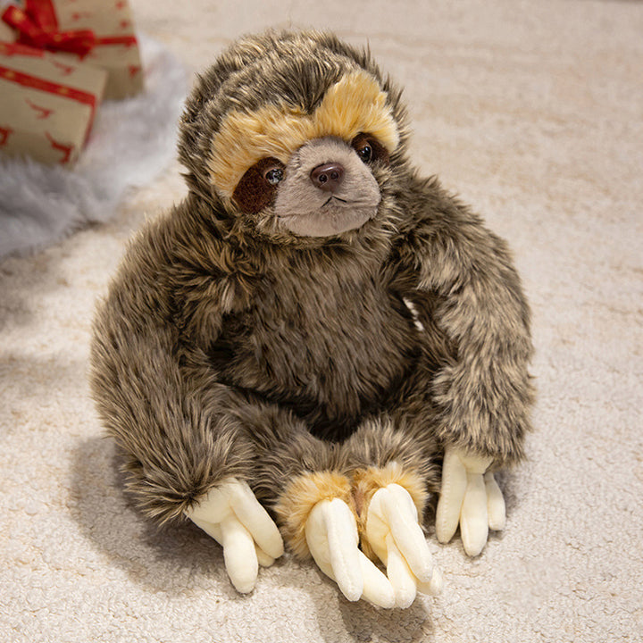 Lifelike Lying-Down Sloth Plush with Extra-Long Arms and Ultra-Soft Faux Fur Kalsten