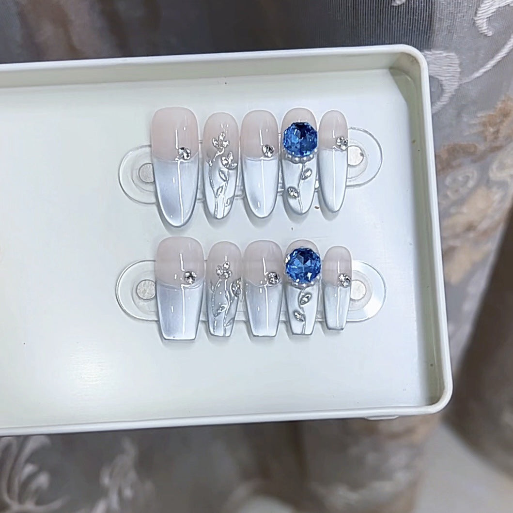 Elegant Floral Design Press-On Nail Set Kalsten