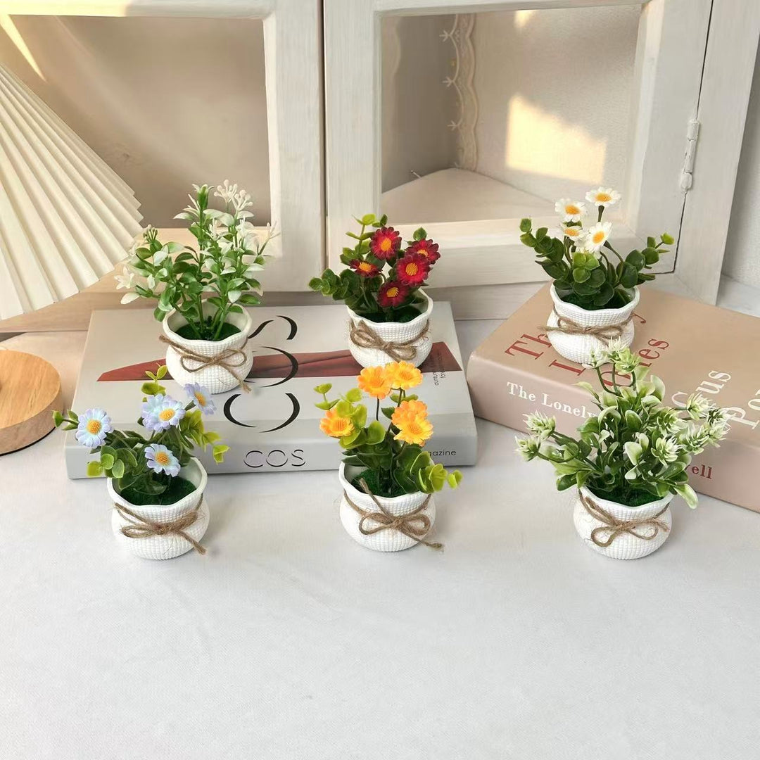 Decorative Potted Flower Arrangement for Indoor Decor