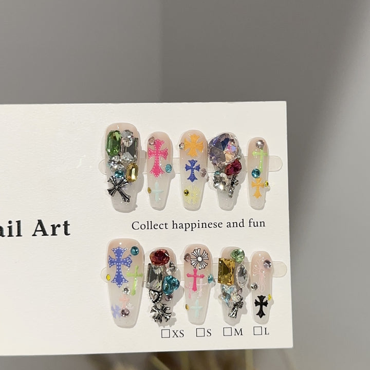 Artistic Multi-Design Press-On Nail Set