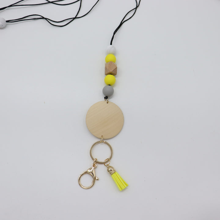 Beaded Keychain Lanyard with Decorative Tassel Kalsten