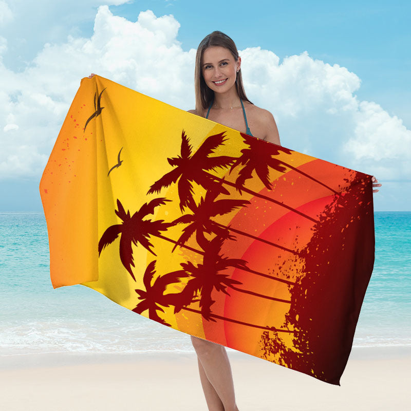 Beach towel with tropical palm leaf design Kalsten