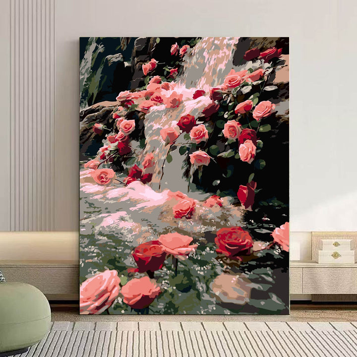 Cozy Cat and Floral-Themed Canvas Art Kalsten