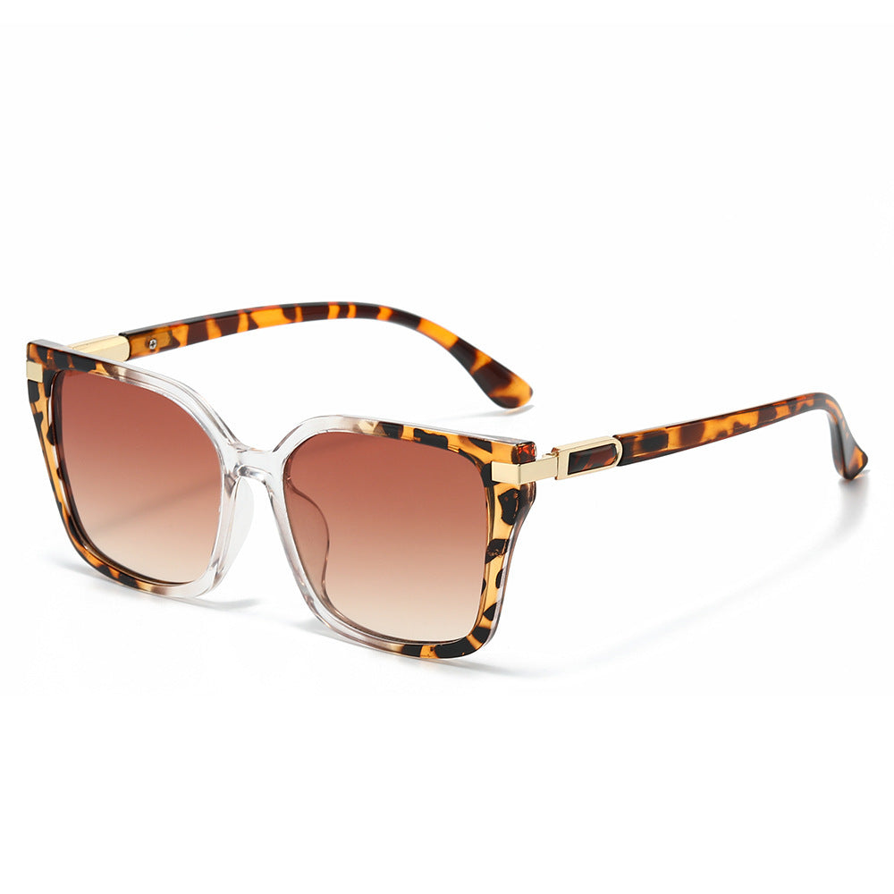 Oversized Square Frame Sunglasses with Gold Accents Kalsten