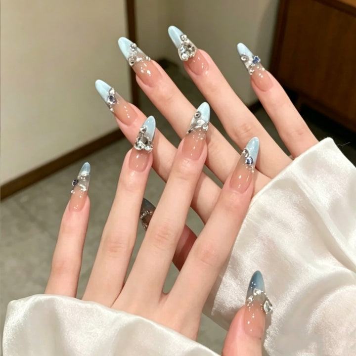 Elegant Rhinestone-Accented Press-On Nails Kalsten