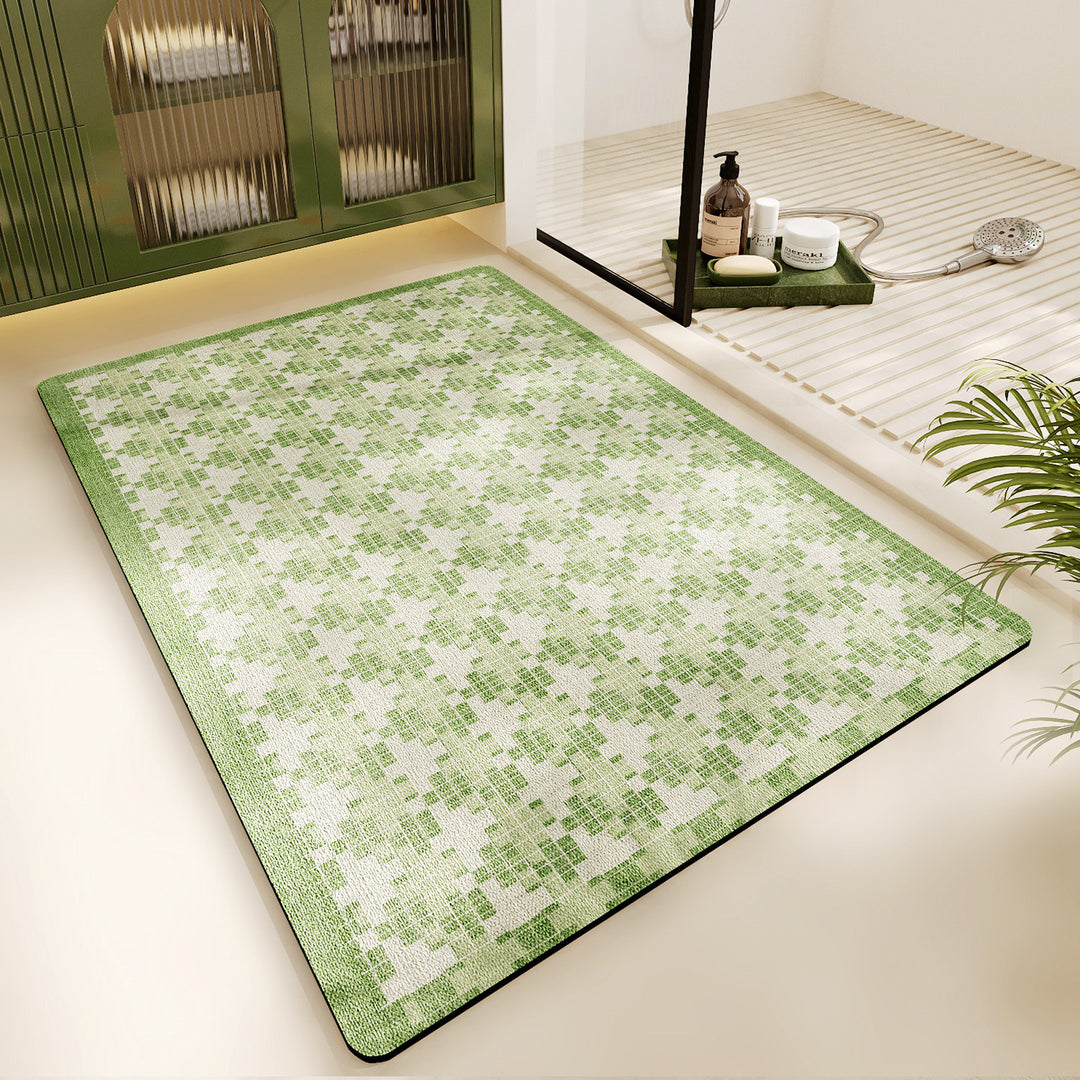 Floral Design Bath Mat