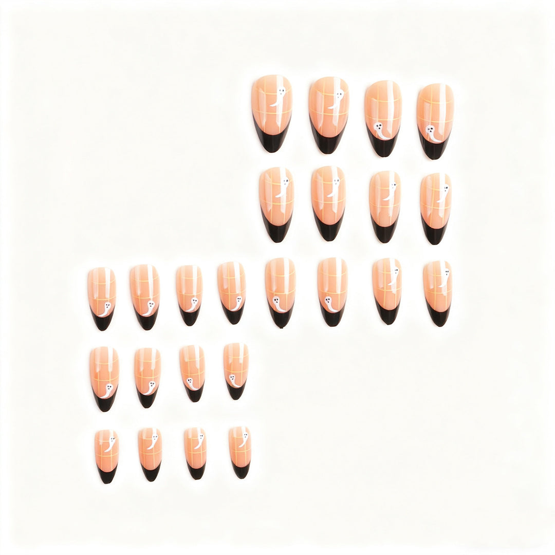 Artistic Ghost-Themed Press-On Nail Tips Kalsten