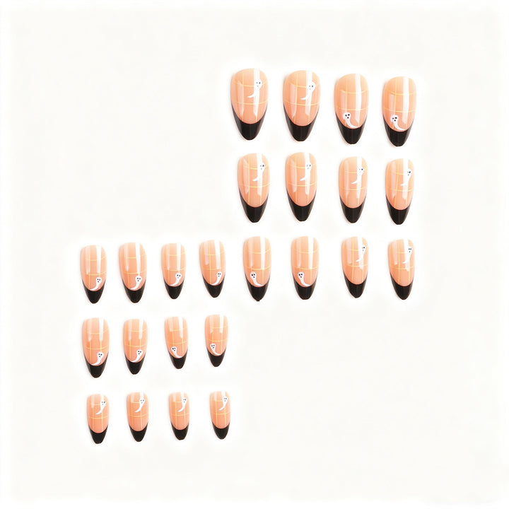 Artistic Ghost-Themed Press-On Nail Tips Kalsten