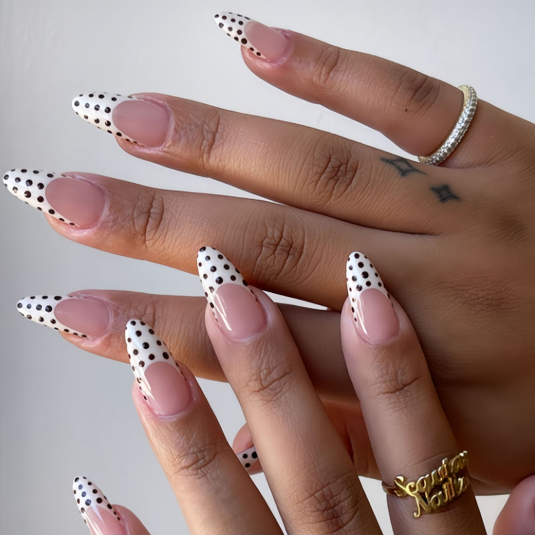 Stylish Polka Dot Design Press-On Nails Kalsten