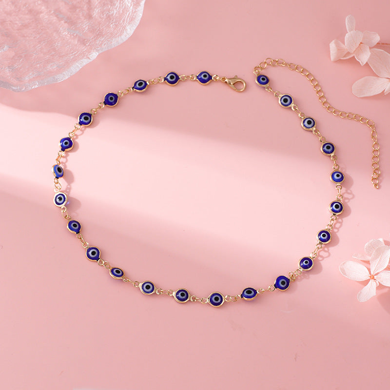 Decorative Evil Eye Charm Necklace Kalsten