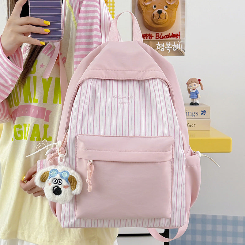 Casual Stripe Patterned Backpack Kalsten