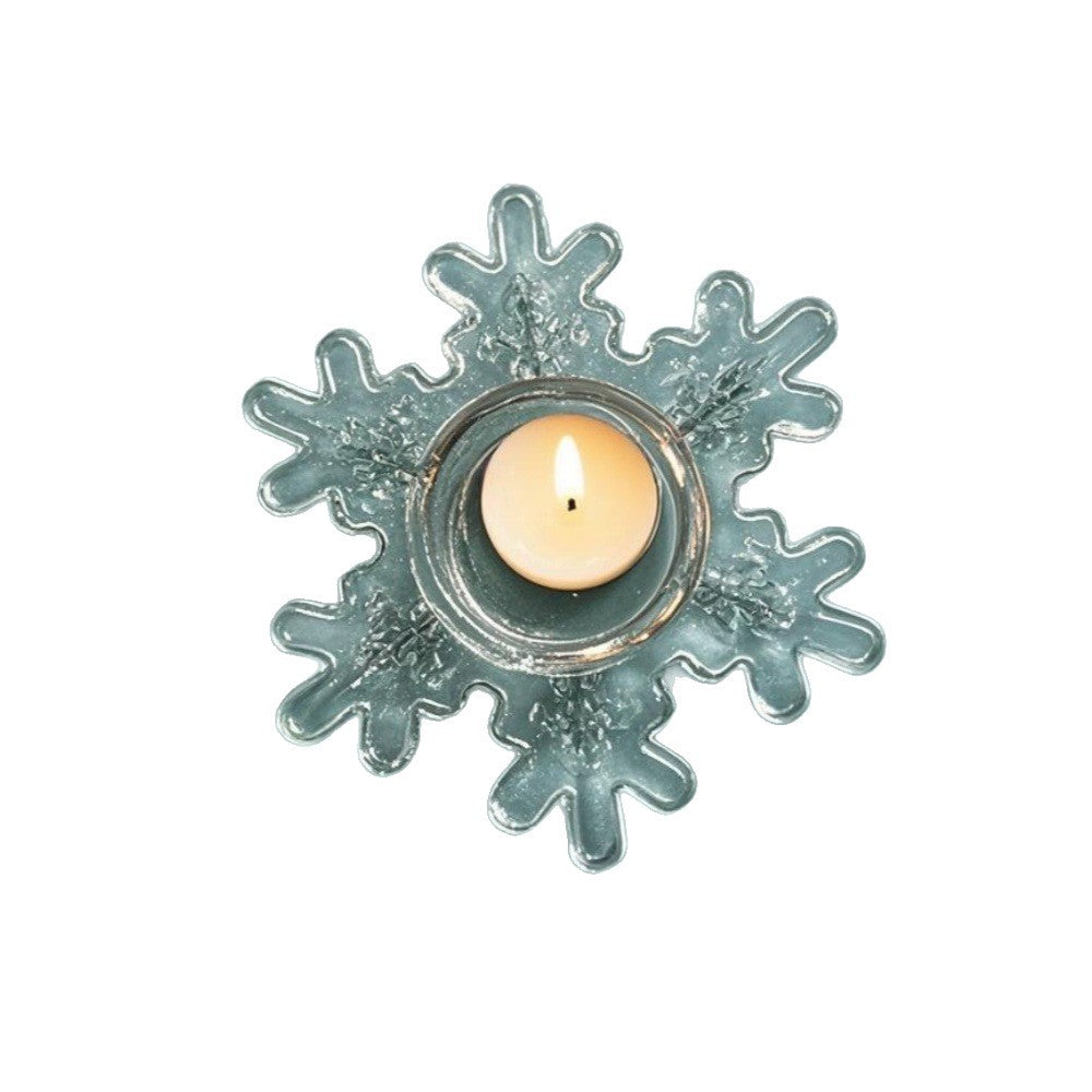 Snowflake-Shaped Glass Tealight Candle Holder Kalsten