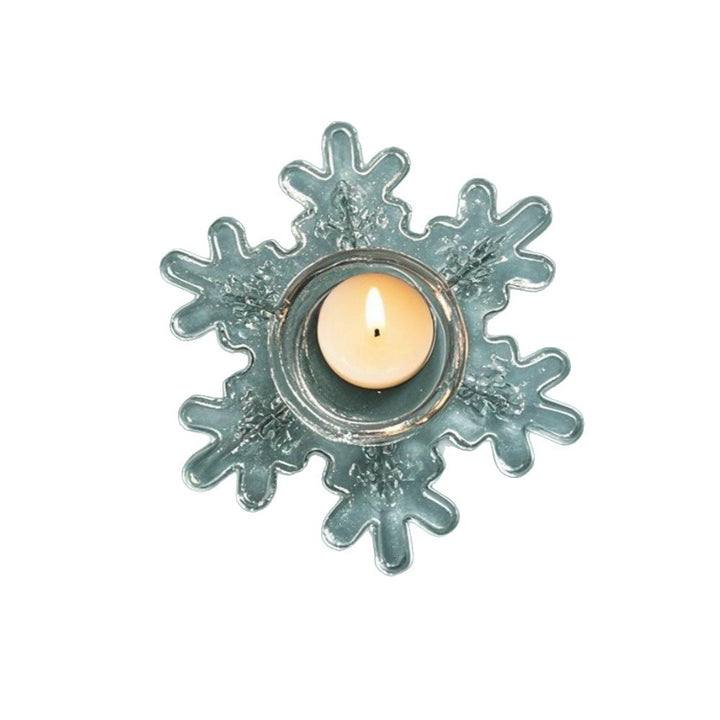 Snowflake-Shaped Glass Tealight Candle Holder Kalsten