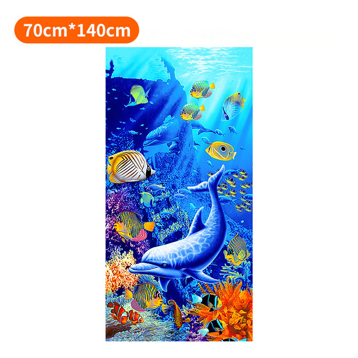 Beach towel with tropical flamingo design Kalsten